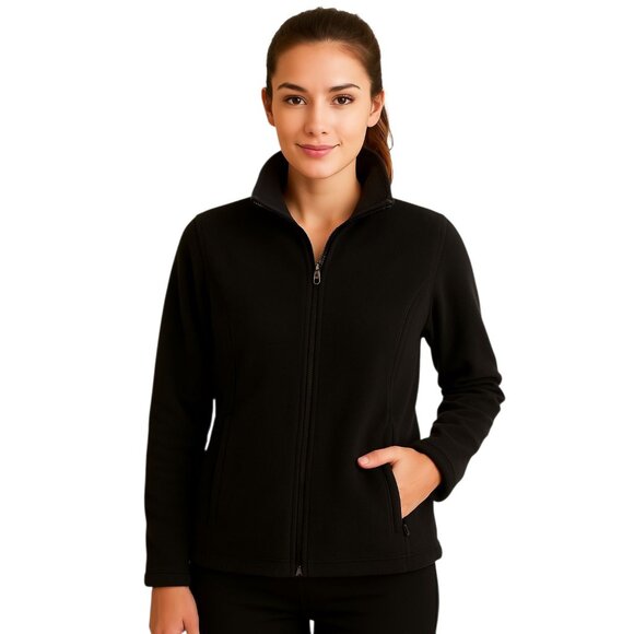 CANYON CREEK Tops - WOMAN'S Jacket Canyon Creek Black Fleece Lined Coat Zip Up Women's Size Medium